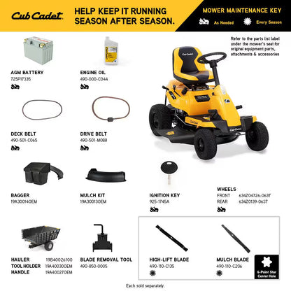 30 In. 10.5 HP Briggs & Stratton Engine Hydrostatic Drive Gas Rear Engine Riding Mower with Mulch Kit Included