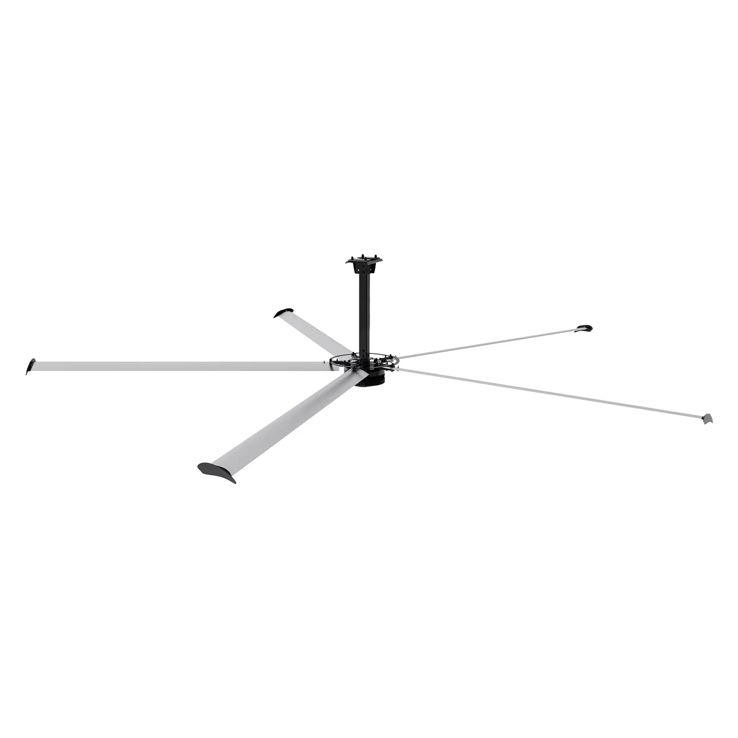 24FT HVLS Industrial Ceiling Fan 220V 1-Phase - Energy Efficient Large Area Air Circulation Fan for Warehouses & Factories, 24FT1PH
